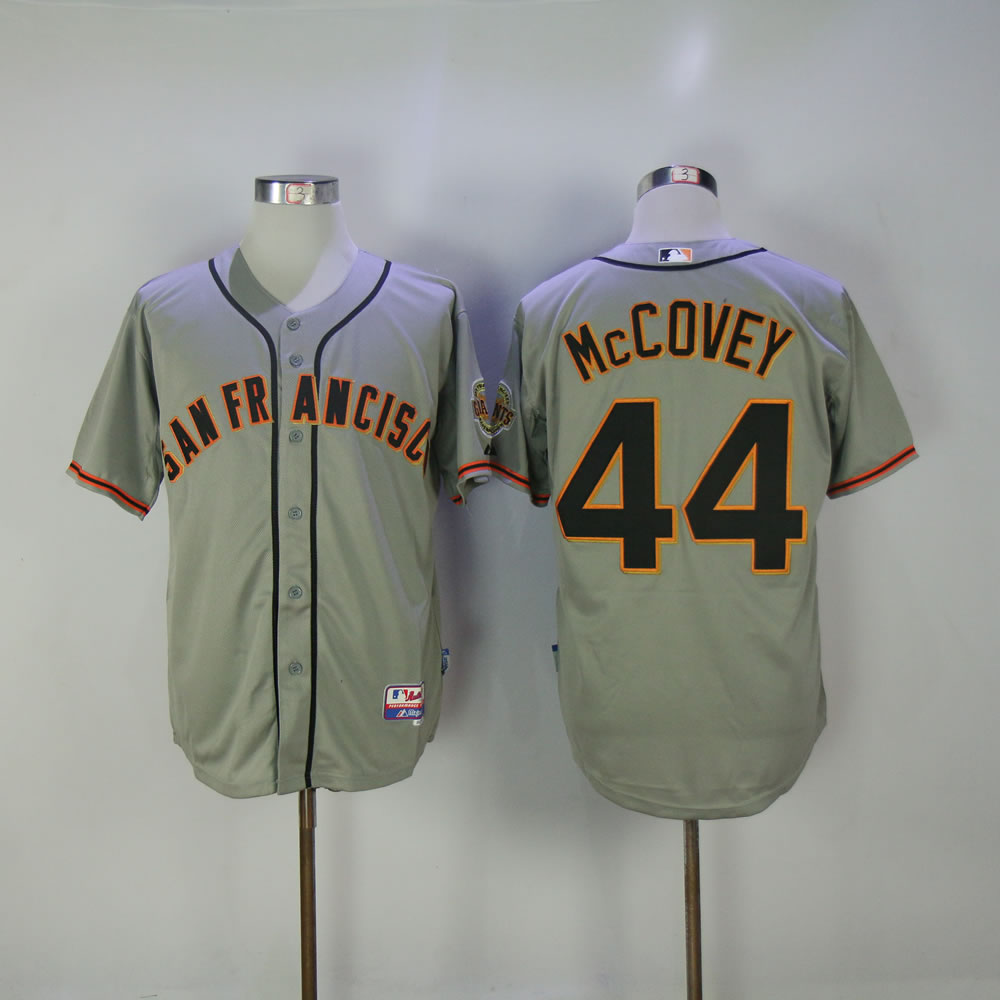 Men San Francisco Giants #44 Mccovey Grey MLB Jerseys->san francisco giants->MLB Jersey